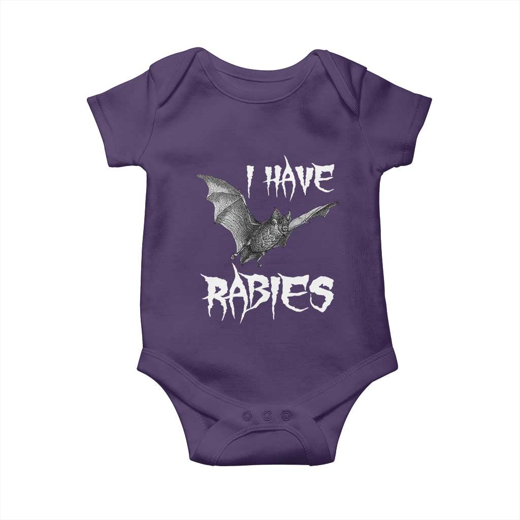 I Have Rabies Bat Baby Onesie Funny Meme Quotes TS11 Purple Print Your Wear