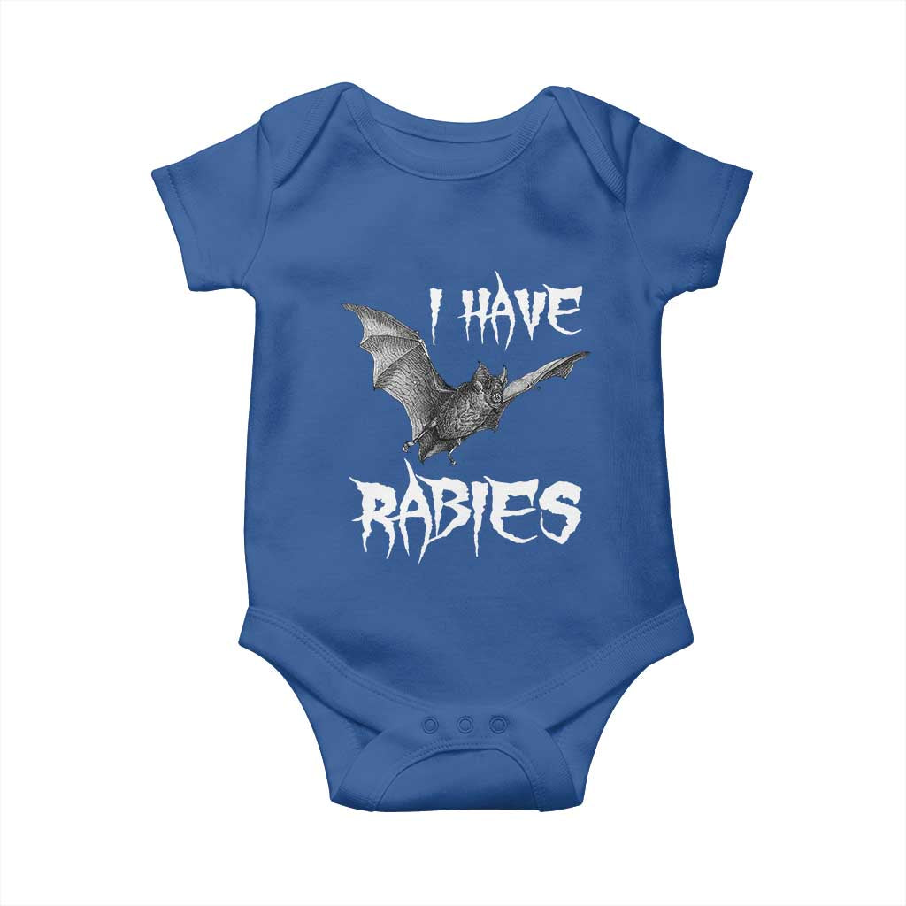 I Have Rabies Bat Baby Onesie Funny Meme Quotes TS11 Royal Blue Print Your Wear