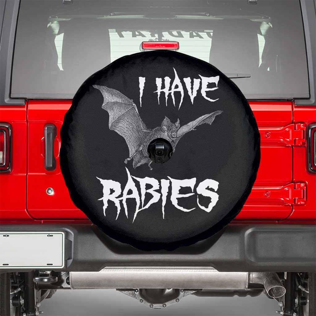 I Have Rabies Bat Spare Tire Cover Funny Meme Quotes TS11 Black Print Your Wear