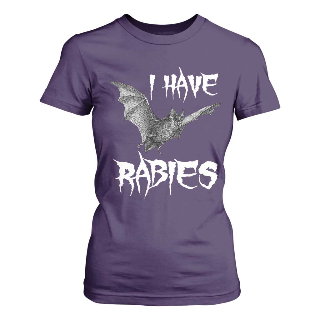 I Have Rabies Bat T Shirt For Women Funny Meme Quotes TS11 Purple Print Your Wear