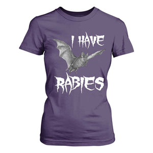 I Have Rabies Bat T Shirt For Women Funny Meme Quotes TS11 Purple Print Your Wear
