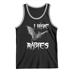 I Have Rabies Bat Tank Top Funny Meme Quotes TS11 Black Athletic Heather Print Your Wear