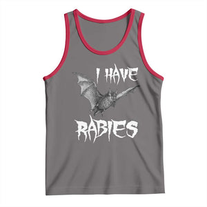 I Have Rabies Bat Tank Top Funny Meme Quotes TS11 Deep Heather Red Print Your Wear