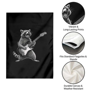 Funny Raccoon Playing Guitar Rock and Roll Garden Flag TS11 Print Your Wear