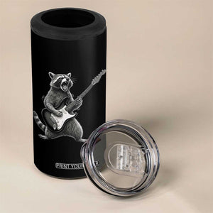 Funny Raccoon Playing Guitar Rock and Roll 4 in 1 Can Cooler Tumbler TS11 Print Your Wear