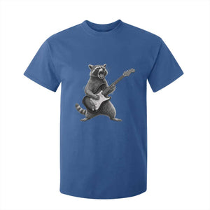 Funny Raccoon Playing Guitar Rock and Roll T Shirt For Kid TS11 Royal Blue Print Your Wear