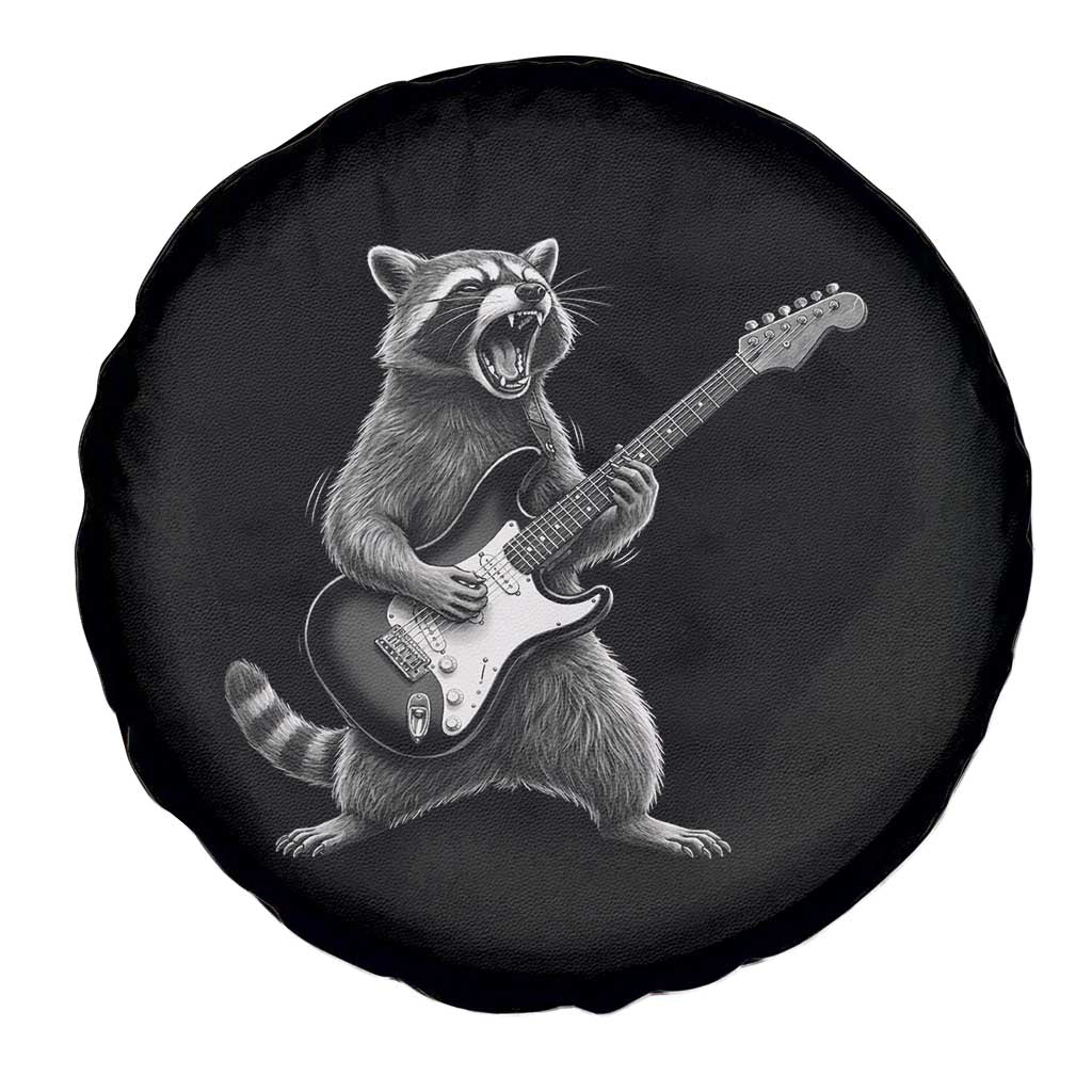 Funny Raccoon Playing Guitar Rock and Roll Spare Tire Cover TS11 Print Your Wear