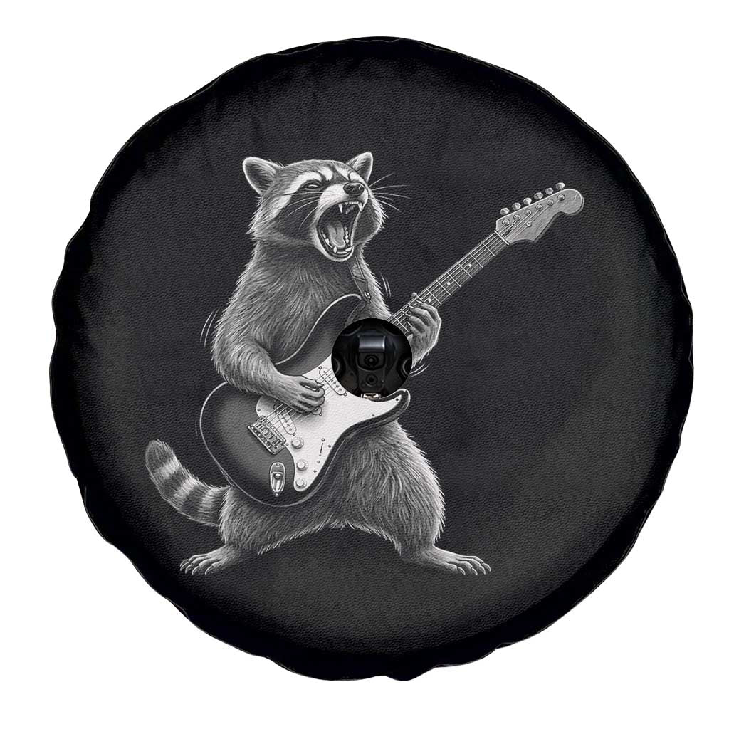 Funny Raccoon Playing Guitar Rock and Roll Spare Tire Cover TS11 Print Your Wear