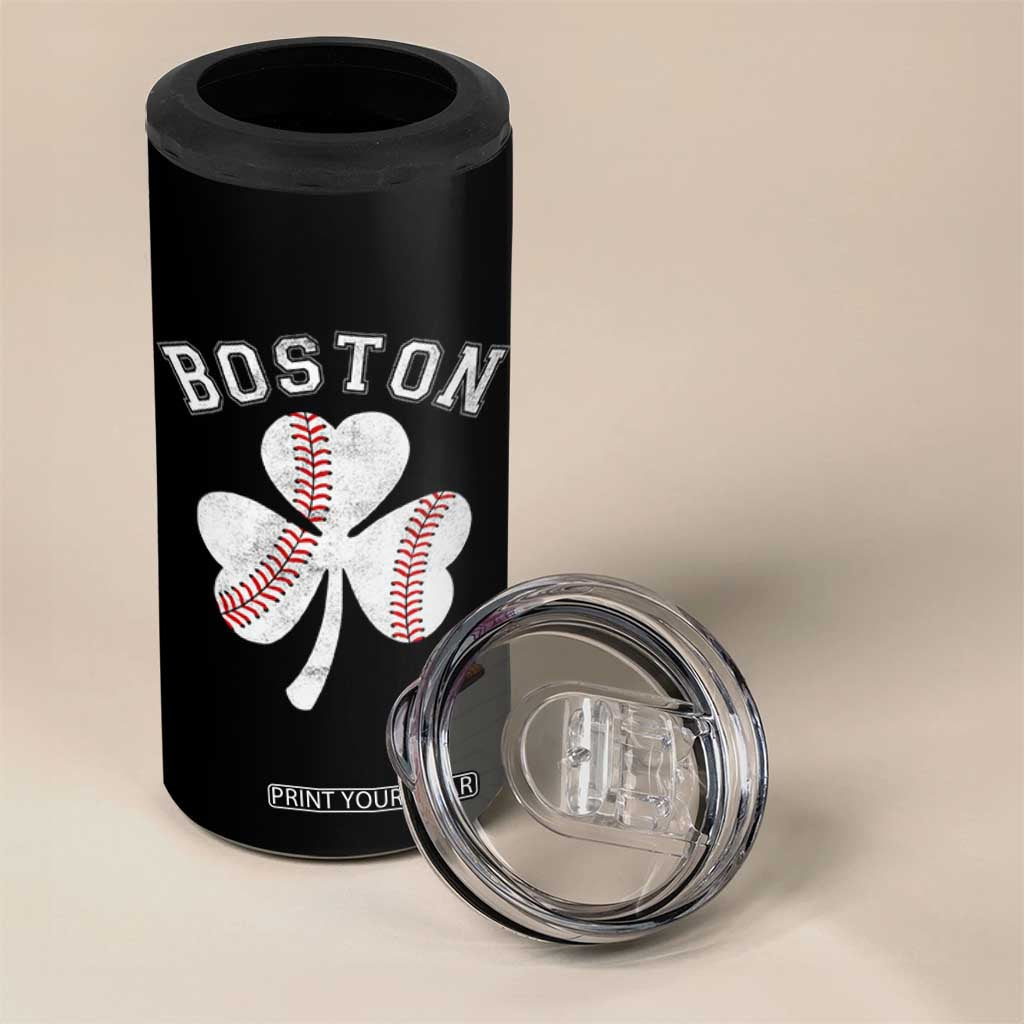 Funny Boston St Patricks Day Baseball Shamrock 4 in 1 Can Cooler Tumbler TS11 Print Your Wear