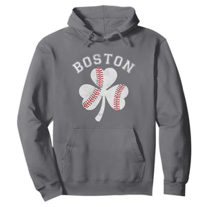 Funny Boston St Patricks Day Baseball Shamrock Hoodie TS11 Charcoal Print Your Wear