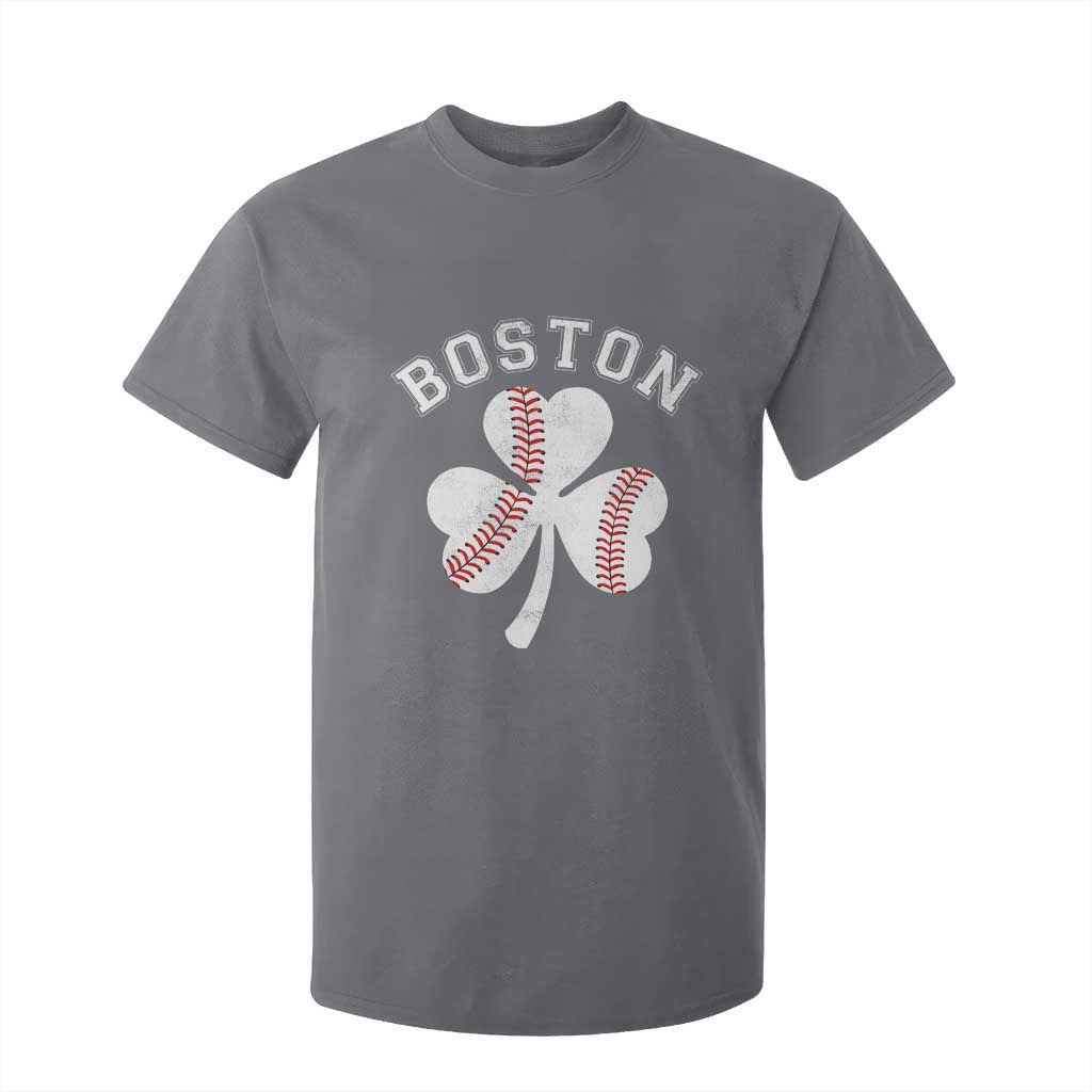 Funny Boston St Patricks Day Baseball Shamrock T Shirt For Kid TS11 Charcoal Print Your Wear