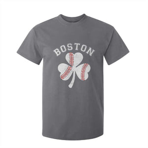 Funny Boston St Patricks Day Baseball Shamrock T Shirt For Kid TS11 Charcoal Print Your Wear