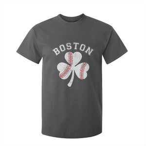 Funny Boston St Patricks Day Baseball Shamrock T Shirt For Kid TS11 Dark Heather Print Your Wear