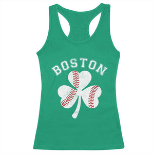 Funny Boston St Patricks Day Baseball Shamrock Racerback Tank Top TS11 Irish Green Print Your Wear