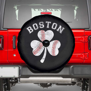 Funny Boston St Patricks Day Baseball Shamrock Spare Tire Cover TS11 Black Print Your Wear