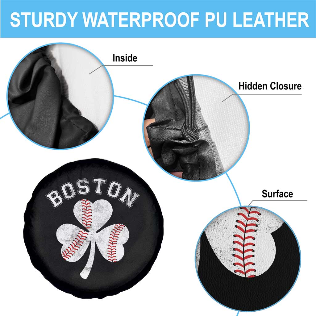 Funny Boston St Patricks Day Baseball Shamrock Spare Tire Cover TS11 Print Your Wear