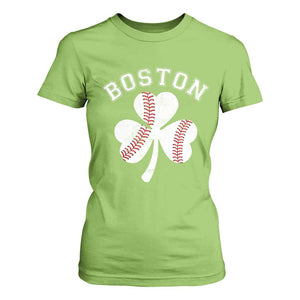 Funny Boston St Patricks Day Baseball Shamrock T Shirt For Women TS11 Lime Print Your Wear