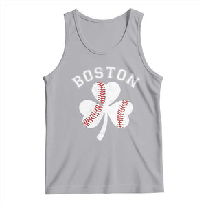 Funny Boston St Patricks Day Baseball Shamrock Tank Top TS11 Athletic Heather Print Your Wear