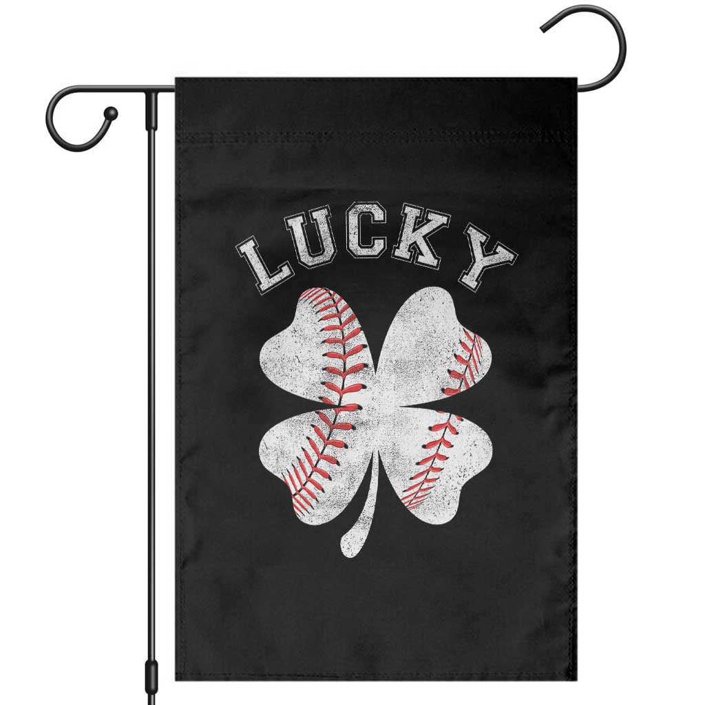 Funny Baseball Lucky Clover St Patricks Day Garden Flag TS11 Black Print Your Wear