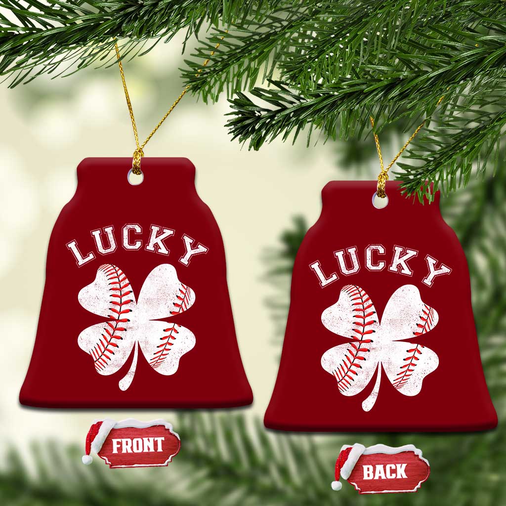 Funny Baseball Lucky Clover St Patricks Day Ceramic Ornament TS11 Print Your Wear