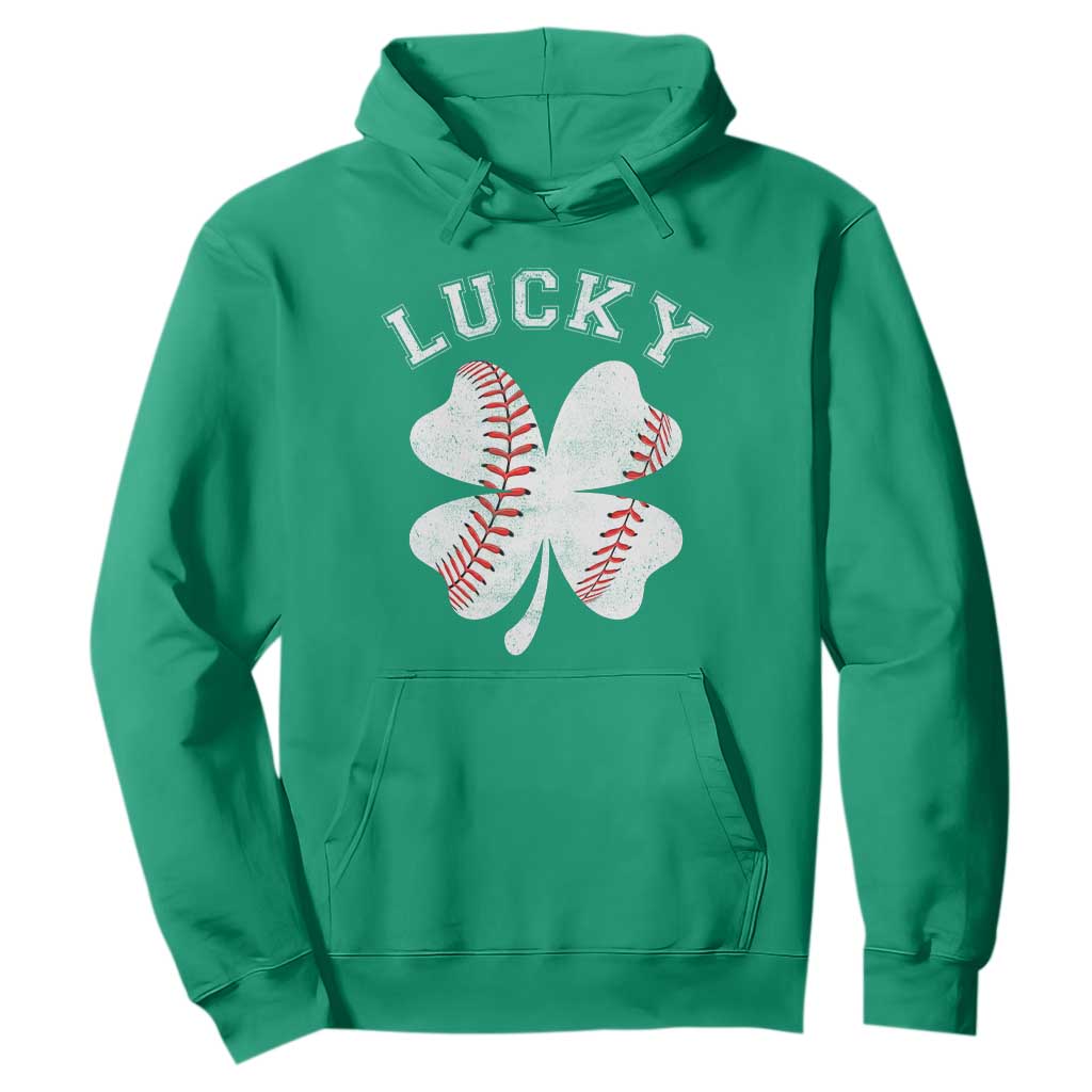Funny Baseball Lucky Clover St Patricks Day Hoodie TS11 Irish Green Print Your Wear