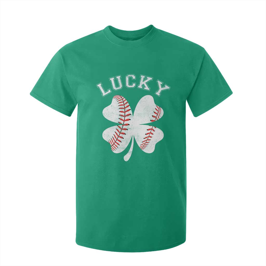 Funny Baseball Lucky Clover St Patricks Day T Shirt For Kid TS11 Irish Green Print Your Wear