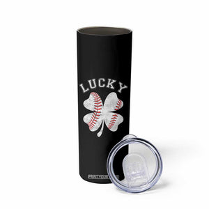 Funny Baseball Lucky Clover St Patricks Day Skinny Tumbler TS11 Print Your Wear
