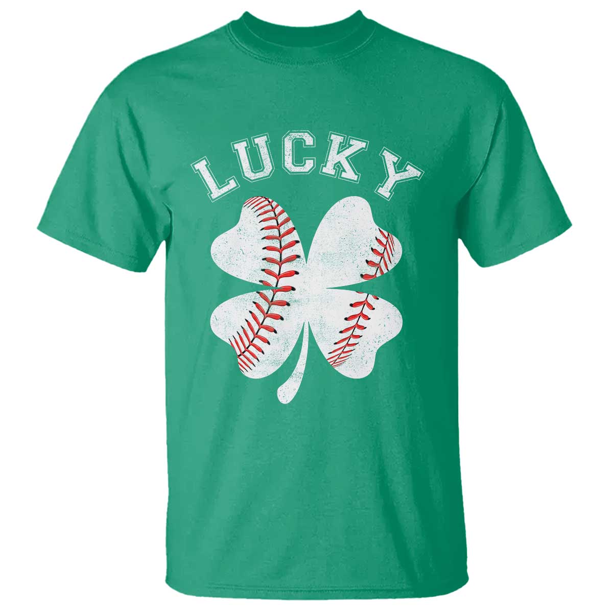 Funny Baseball Lucky Clover St Patricks Day T Shirt TS11 Irish Green Print Your Wear