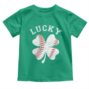 Funny Baseball Lucky Clover St Patricks Day Toddler T Shirt TS11 Irish Green Print Your Wear