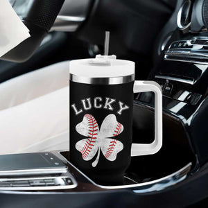 Funny Baseball Lucky Clover St Patricks Day Tumbler With Handle TS11 Print Your Wear