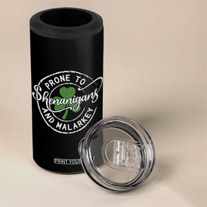 Prone To Shenanigans And Malarkey 4 in 1 Can Cooler Tumbler Funny St Patricks Day Irish Shamrock TS11 Print Your Wear