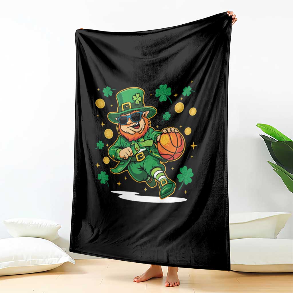 Leprechaun Basketball St Patricks Day Sport Lover Throw Blanket TS11 Print Your Wear