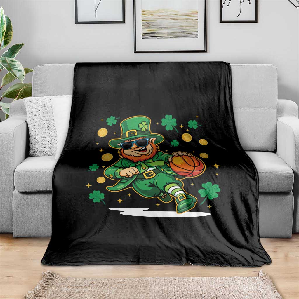 Leprechaun Basketball St Patricks Day Sport Lover Throw Blanket TS11 Print Your Wear