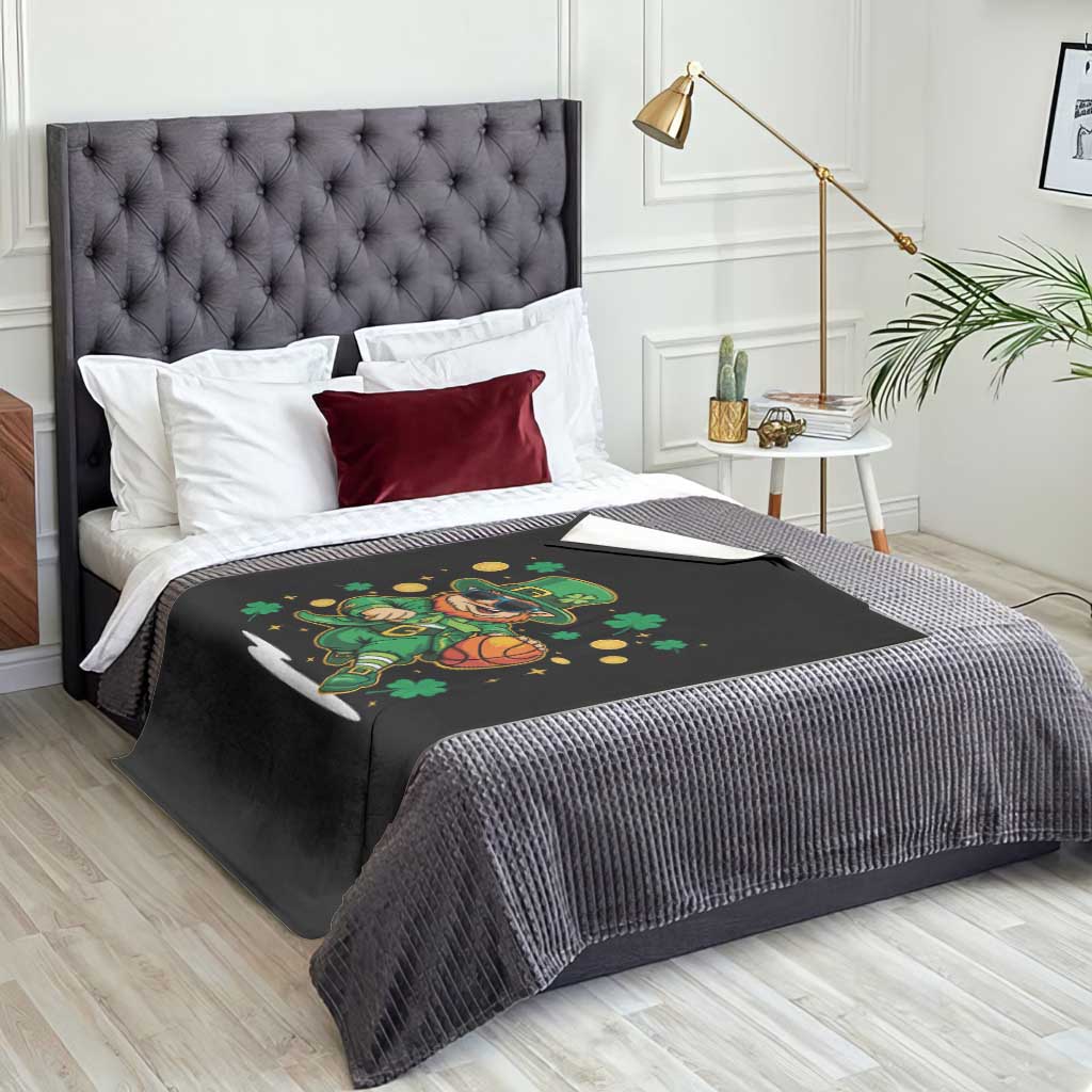 Leprechaun Basketball St Patricks Day Sport Lover Throw Blanket TS11 Print Your Wear