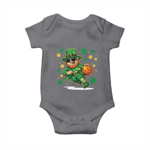 Leprechaun Basketball St Patricks Day Sport Lover Baby Onesie TS11 Charcoal Print Your Wear