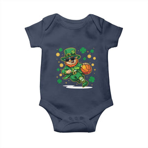 Leprechaun Basketball St Patricks Day Sport Lover Baby Onesie TS11 Navy Print Your Wear