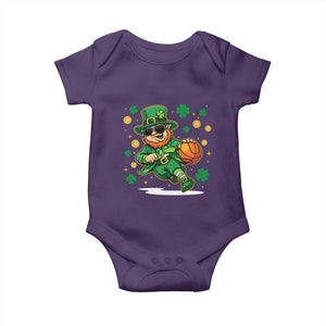 Leprechaun Basketball St Patricks Day Sport Lover Baby Onesie TS11 Purple Print Your Wear