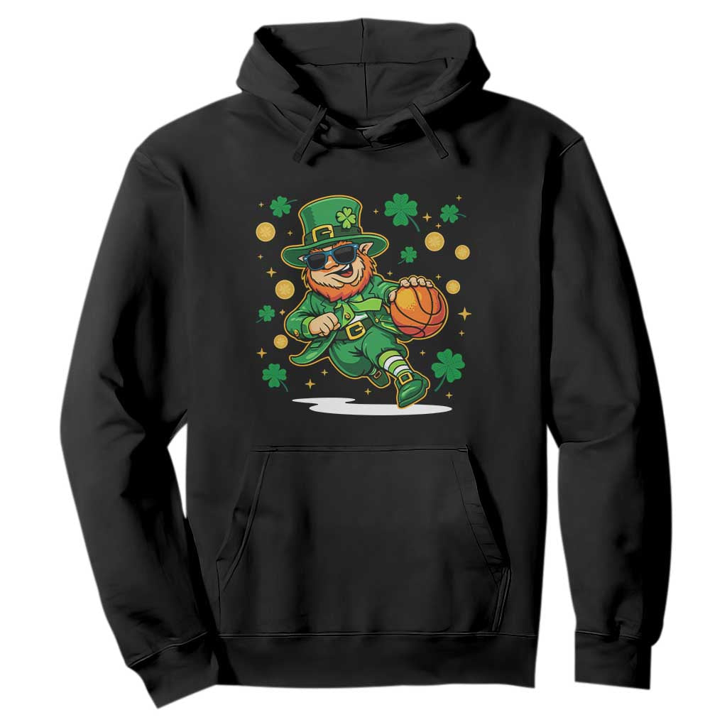 Leprechaun Basketball St Patricks Day Sport Lover Hoodie TS11 Black Print Your Wear