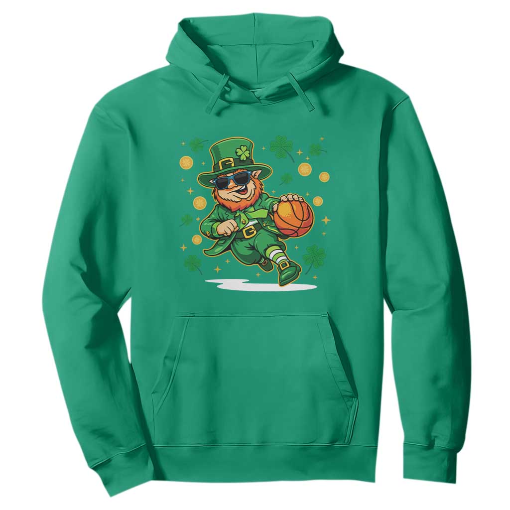Leprechaun Basketball St Patricks Day Sport Lover Hoodie TS11 Irish Green Print Your Wear