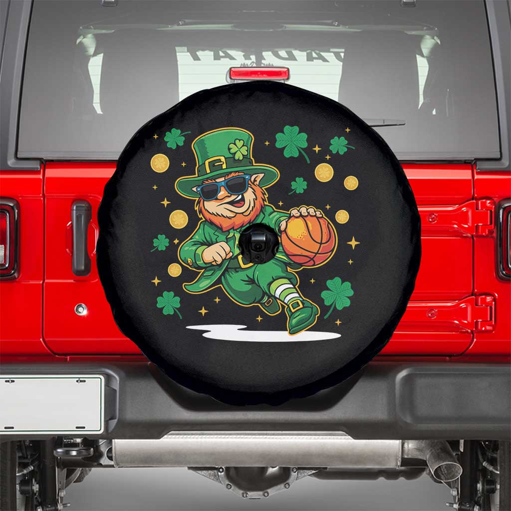 Leprechaun Basketball St Patricks Day Sport Lover Spare Tire Cover TS11 Black Print Your Wear