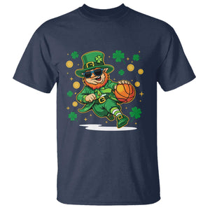 Leprechaun Basketball St Patricks Day Sport Lover T Shirt TS11 Navy Print Your Wear