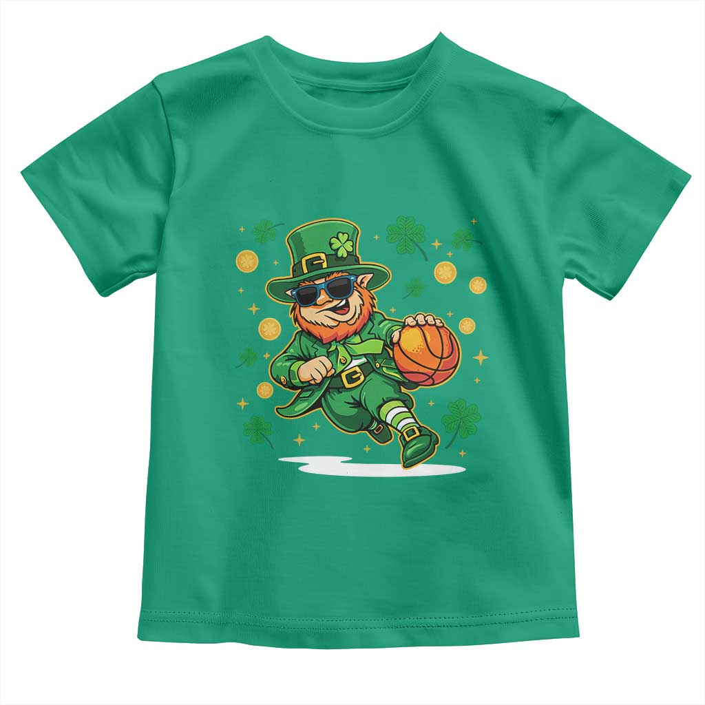 Leprechaun Basketball St Patricks Day - Sport Lover Toddler T Shirt TS11 Irish Green Print Your Wear