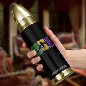 Funny Mardi Gras Mobile Alabama Bullet Tumbler 251 Area Code Glitter Print Fleur De Lis TS11 Print Your Wear