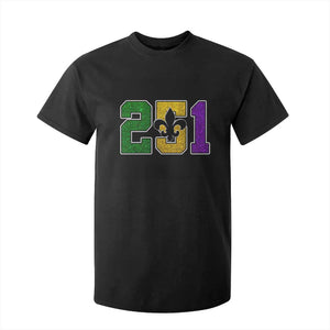 Funny Mardi Gras Mobile Alabama T Shirt For Kid 251 Area Code Glitter Print Fleur De Lis TS11 Black Print Your Wear