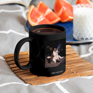 Funny Cigarette And Drinking Irish Stout Beer Cat Meme Coffee Mug TS11 Print Your Wear