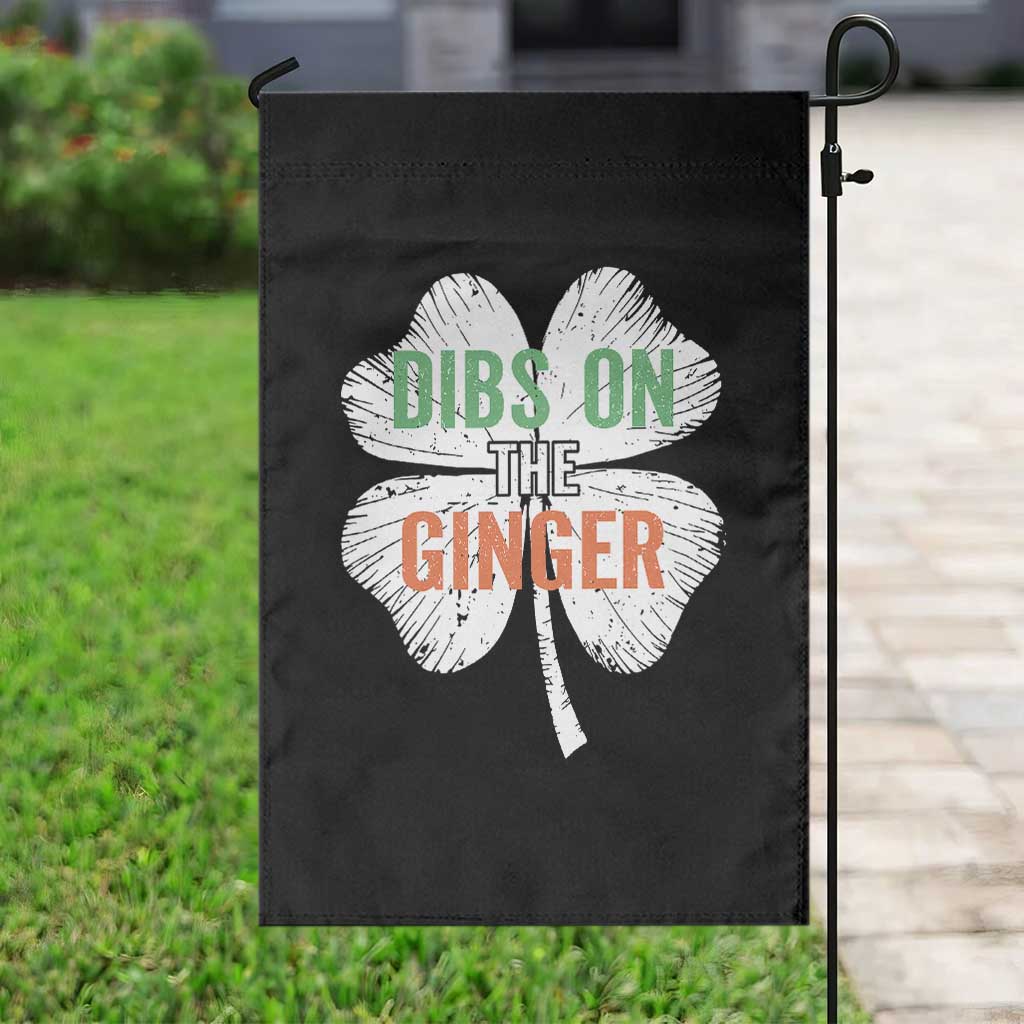 Funny St Patricks Day Dibs On The Ginger Garden Flag Irish Redhead Shamrock TS11 Print Your Wear