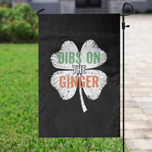 Funny St Patricks Day Dibs On The Ginger Garden Flag Irish Redhead Shamrock TS11 Print Your Wear