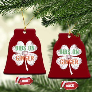Funny St Patricks Day Dibs On The Ginger Ceramic Ornament Irish Redhead Shamrock TS11 Print Your Wear