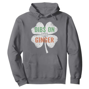 Funny St Patricks Day Dibs On The Ginger Hoodie Irish Redhead Shamrock TS11 Charcoal Print Your Wear