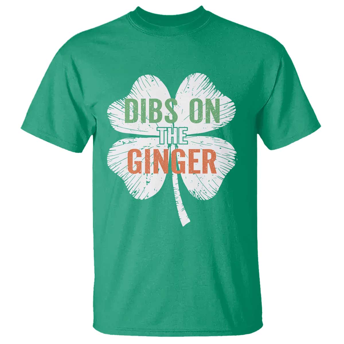 Funny St Patricks Day Dibs On The Ginger T Shirt Irish Redhead Shamrock TS11 Irish Green Print Your Wear